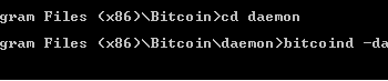 The best way to open bitcoind -daemon utilizing command line in Home windows?