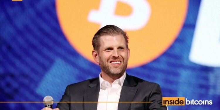Now Is A “Nice Time To Purchase Bitcoin,” Eric Trump Says